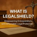 LegalShield blog header showing scales of justice and law books symbolizing affordable legal protection for entrepreneurs.